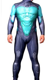 Halo Undersuit Printed Spandex Lycra Body Zentai Suit with 3D Muscle Shades