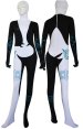 Imp Midna Costume 2 | White and Black Spandex Lycra Zentai Suit with Blue Paint Pattern
