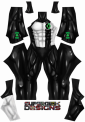 Kyle Rayner Shiny Printed Spandex Lycra Costume