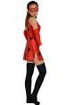 Lady Bug Red Little Spandex Lycra Dress with Stockings Gloves and Eye Mask