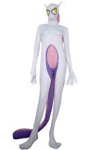Lavender White and Pink Spandex Lycra Super Hero Costume