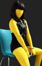 Lemon Yellow Full-body Unisex Modal Zentai Suit Lemon Yellow Full-body Unisex Modal Zentai Suit