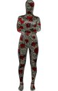 Leopard and Roses Thicken Velvet Zentai Suit Leopard and Roses Thicken Velvet Zentai Suit