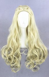 Light Gold Princess Curled Long Wig!