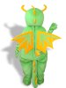 Light Green And Orange Dinosaur Mascot Costume