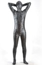 Limited | Black and Silver Shiny Metallic Patterned Zentai Suit Limited | Black and Silver Shiny Metallic Patterned Zentai Suit