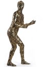 Limited | Gold and Black Shiny Metallic Patterned Zentai Suit Limited | Gold and Black Shiny Metallic Patterned Zentai Suit