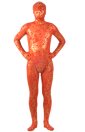 Limited | Red and Gold Flora Shiny Metallic Zentai Suit Limited | Red and Gold Flora Shiny Metallic Zentai Suit