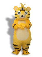 Lovely Yellow Tiger Mascot Costume