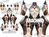 MERCY D VA Overwatch Dye-Sub Printed Spandex Lycra Costume