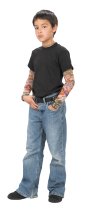 Miami Skull Fake Tattoo Sleeve for Kid