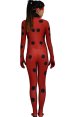 Miraculous Ladybug Printed Spandex Lycra Bodysuit with Eye Mask