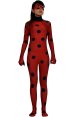 Miraculous Ladybug Printed Spandex Lycra Bodysuit with Eye Mask