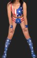 Miss American-the Stars and the Stripes 4-set Lycra Costume