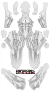 Moonknight Printed Spandex Lycra Costume