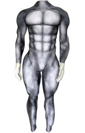 Muscular Husky Dye-Sub Spandex Lycar Petsuit with Muscle Paddings