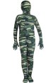 Navy and Green Camouflage Kids Zentai Suit