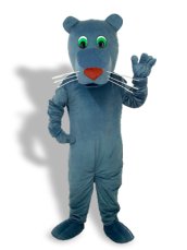 Navy Blue Short-furry Puppy Mascot Costume