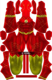 New 52 Flash Red Dye-Sub Spandex Lycra Costume