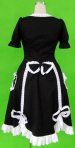 Nice Black Short Sleeve White Lace Trim Lolita Dress