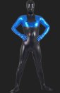 Nightwing Blue and Black Shiny Metallic Full Bodysuit