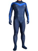 Nightwing Printed Spandex Lycra Zentai Costume with 3D Muscle Shading