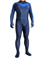 Nightwing Printed Spandex Lycra Zentai Costume with 3D Muscle Shading