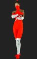 Ninja Costume | Red Spandex Lycra and Shiny Metallic Bodysuit