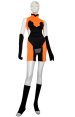 Orange and Black Spandex Lycra Leotard Super Hero Costume