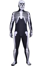 Original Skeleton Printed Black and White Spandex Lycra Costume Original Skeleton Printed Black and White Spandex Lycra Costume