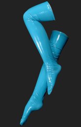 Pale Blue PVC Long Stockings Pale Blue PVC Long Stockings