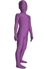 Pale Purple Spandex Lycra Kids Zentai Suit