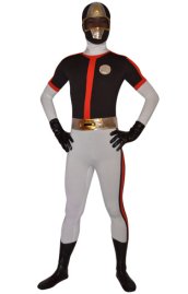 Power Ranger Costume | Black and Red Spandex Lycra Zentai