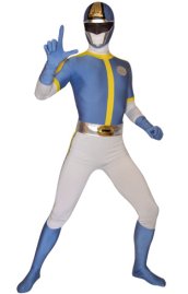 Power Ranger Costume | Blue and Yellow Spandex Lycra Zentai