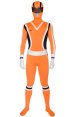 Power Ranger Costume | Orange and White Spandex Lycra Zentai