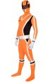 Power Ranger Costume | Orange and White Spandex Lycra Zentai