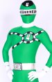 Power Ranger! Green And White Lycra Spandex Zentai Suits