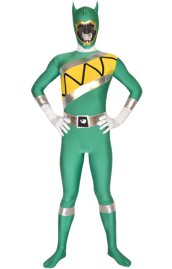 Power Ranger Jungle Fury Costume | Green Spandex Lycra Zentai