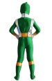 Power Ranger Kids Costume | Green Silver and Yellow Spandex Lycra Zentai Suit