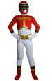 Power Ranger Kids Costume- Red and Gold Spandex Lycra Catsuit