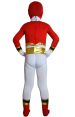 Power Ranger Kids Costume- Red and Gold Spandex Lycra Catsuit