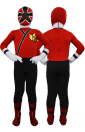 Power Ranger Kids Costume- Samurai Megazord Red and Black Spandex Lycra Catsuit
