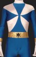 Power Ranger-Lightspeed Rescue Blue and White Lycra Zentai Suit