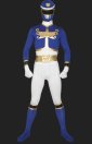 Power Ranger Megaforce | Blue and White Lycra Zentai Racing Suit