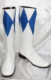 Power Ranger- Mighty Morphin Blue and White Boots