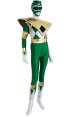 Power Ranger-Mighty Morphin Green and Gold Lycra Zentai Suit 2