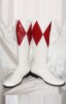 Power Ranger- Mighty Morphin Red and White Boots
