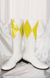 Power Ranger- Mighty Morphin Yellow and White Boots
