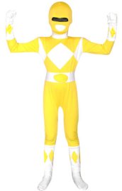 Power Ranger Mighty Morphin Yellow Kids Zentai Suit