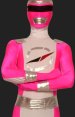 Power Ranger-Operation Overdrive Pink and White Lycra Zentai Suit